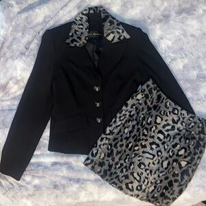 Vintage Dina Bar-el cheeta print suit
